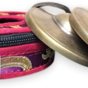 plain tibetan tingsha cymbals with leather cord – handcrafted in nepal – clear tone for meditation, yoga, energy cleansing, and rituals